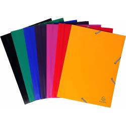 EXACOMPTA polypropylene folder with elastics 3 flaps
