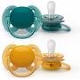 Set of 2 Philips Avent pacifiers 6-18 months Ultra Soft Blue & Yellow