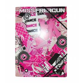Freegun - Chemise à élastique avec rabat "Miss Freegun" A4 - 24x32 cm