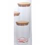 Set of 4 Menastyl Camelia glass storage jars