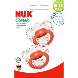 Nuk 18-36 months classic silicone pacifiers