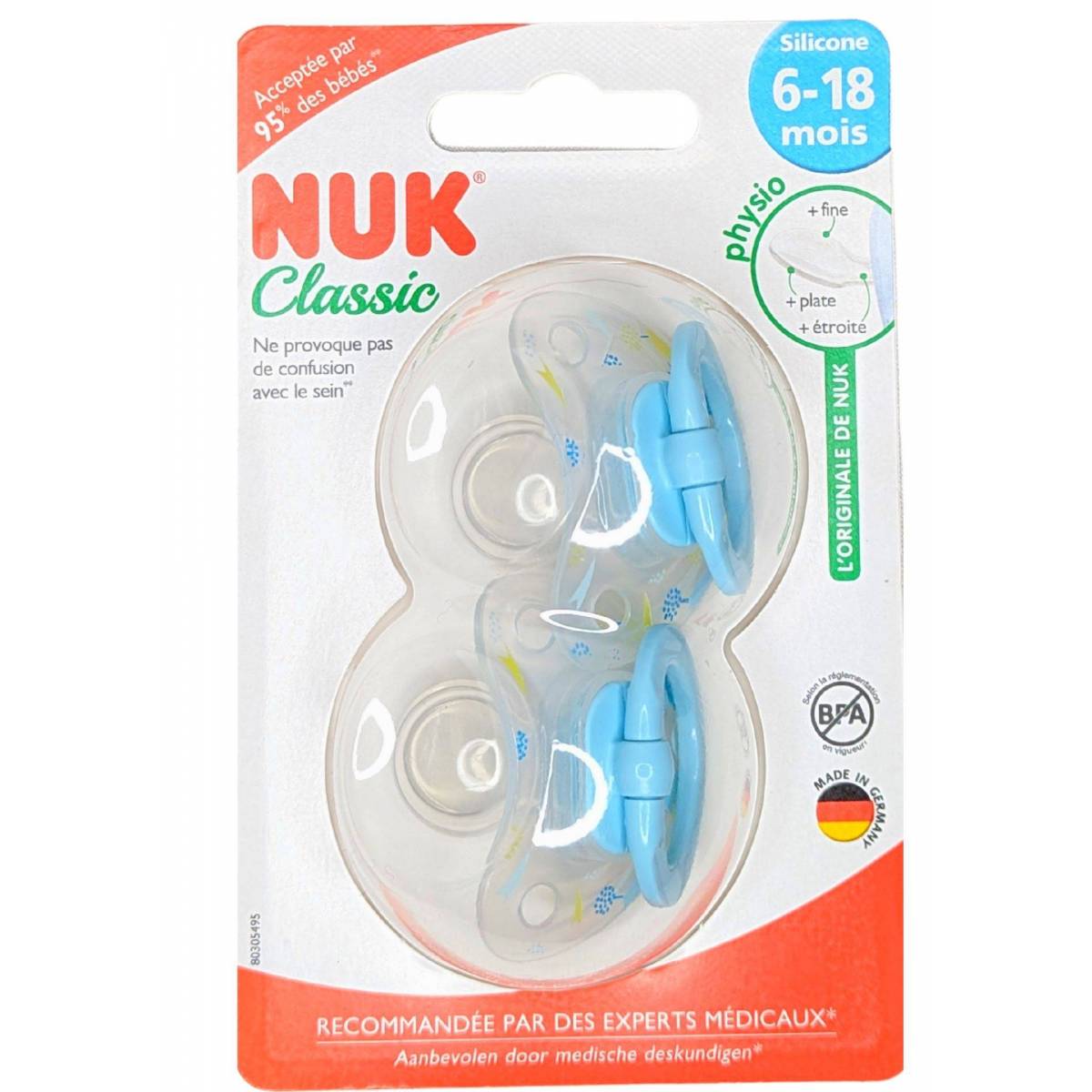 NUK 2 Sucettes CLASSIC Silicone 0-6m - Cdiscount Puériculture & Eveil bébé