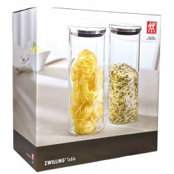 Set of 2 Zwilling Table 1.4L Glass Storage Canisters
