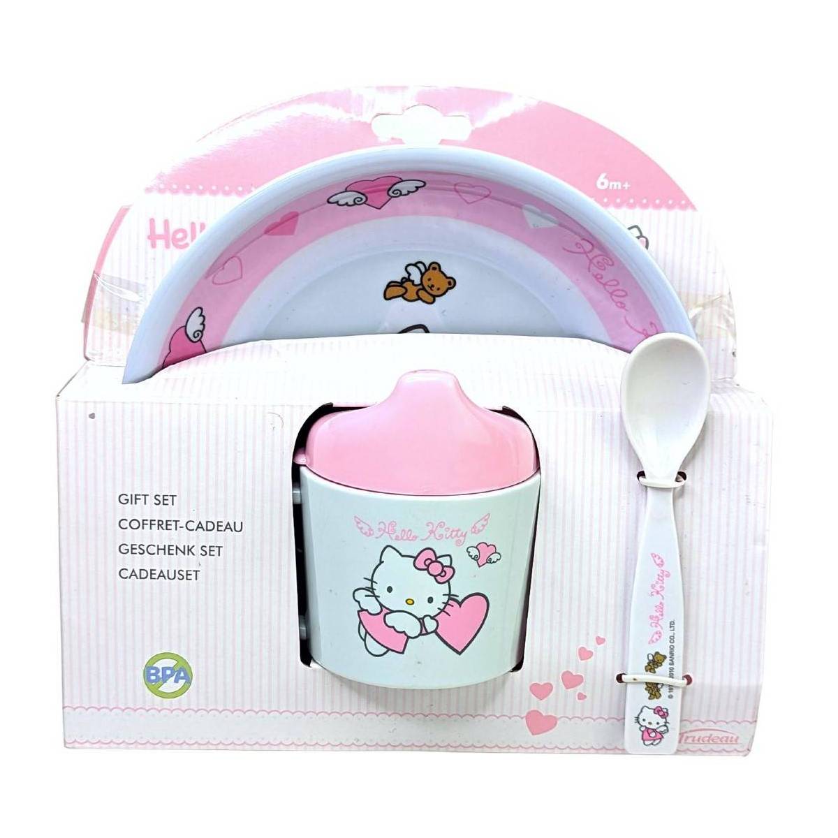 Coffret cadeau Tasse, cuillière, assiette Hello Kitty 6mois+