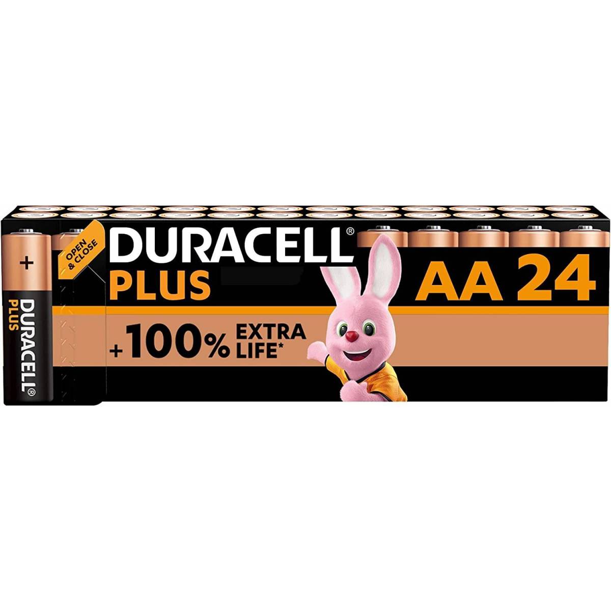Piles Duracell AA Plus 100% Extralife Lot de 24 Piles