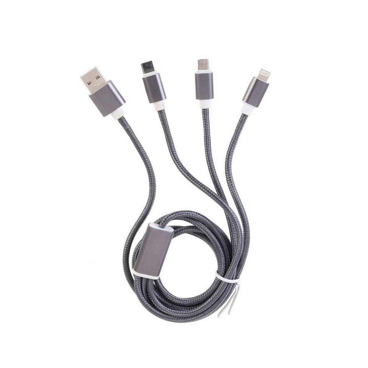 3in1 Ladekabel Iphone, USB Typ-C, Micro USB