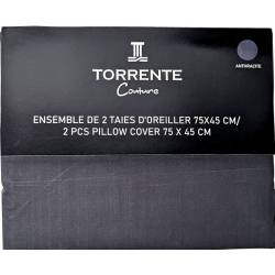 Kissenbezug Torrente Anthracite 75 x 45 cm
