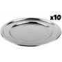 Plastic plates x10 silver 30.5cm Sabert