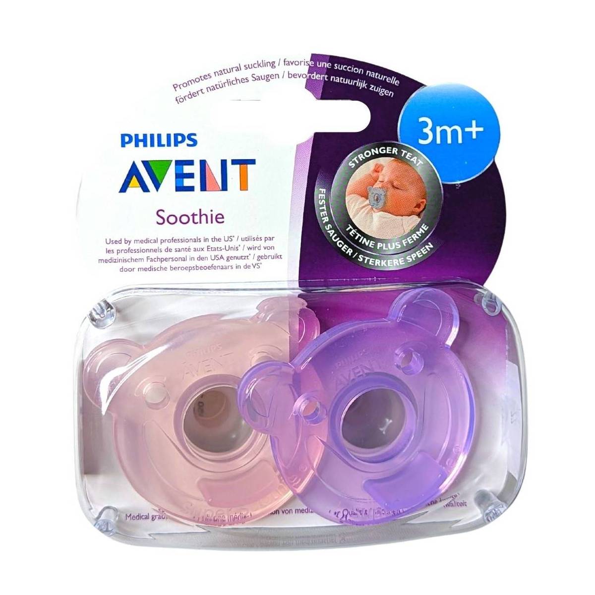 Philips Avent Lot de 2 sucettes Soothie Heart en silicone de qualité  médicale sans BPA, 0-6 mois, Bleu (modèle SCF099/21) : : Bébé et  Puériculture
