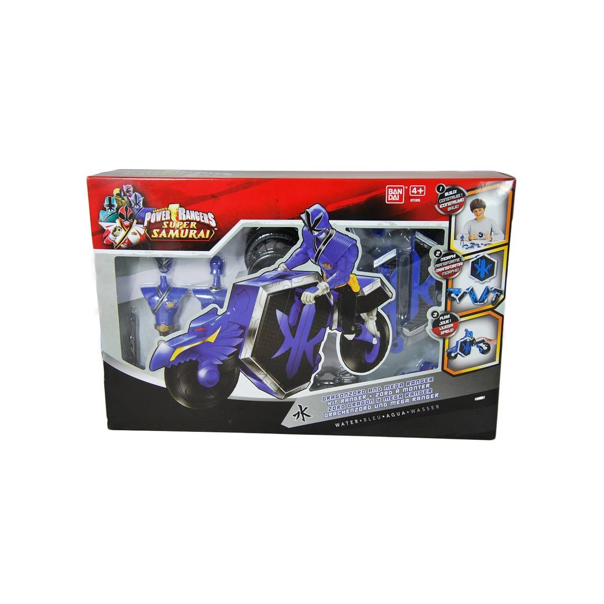 Power Rangers - Super Samurai - Figurine bleue + DragonZord