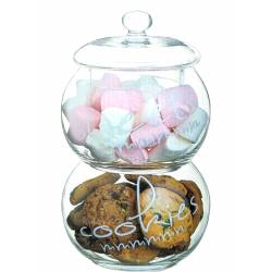 Gusta Stackable Glass Candy Jar