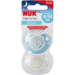Nuk Schnuller 18-36 Monate Night and Day Igel & Schaf