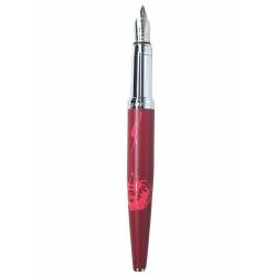 Penna stilografica Oberthur Carmen rosso carminio
