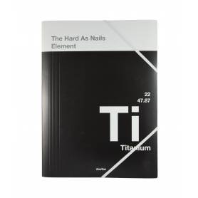The Big Element - Chemise à élastiques "Titanium" avec rabat A4 - 24x32 cm