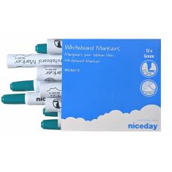 12 grandi pennarelli per lavagna bianca Niceday vert