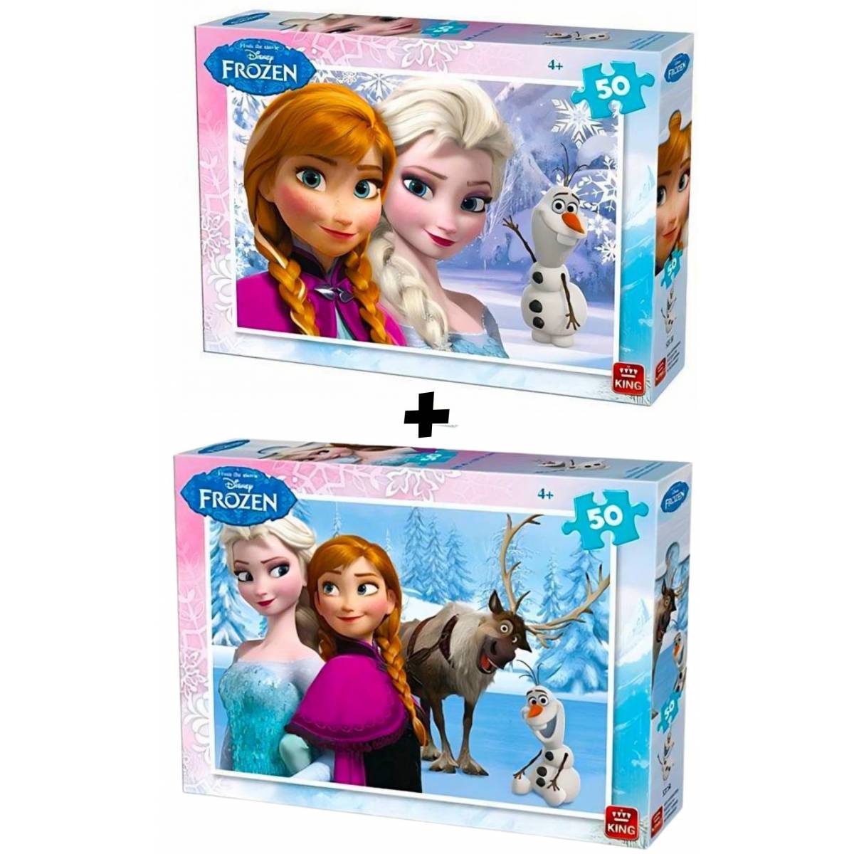 Pack Puzzle Reine des Neige 50 pièces Elsa & Anna