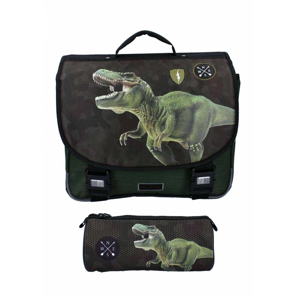 Pack Schoolbag + Dinosaur Pencil Case Skooter Danger Ranger