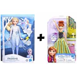 Confezione da 2 bambole Frozen 2 Elsa magica e Anna canta