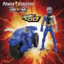 Power Rangers Dino Fury Moto de combat Ticératops Bleu