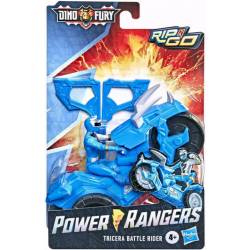 Power Rangers Dino Fury Motocicleta Batalla Jinete Azul