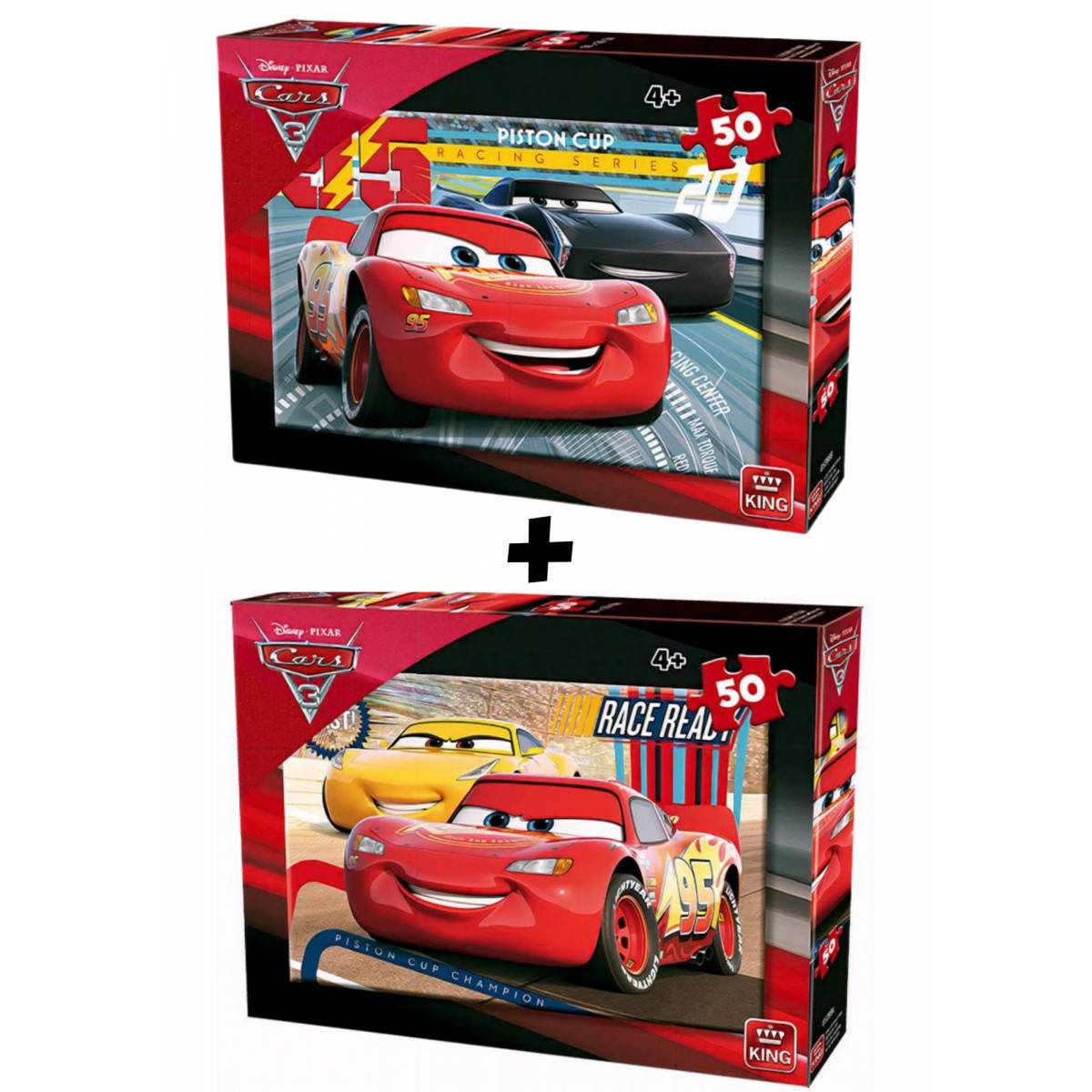 Pack de 2 Puzzles Disney 50 pièces Cars 3