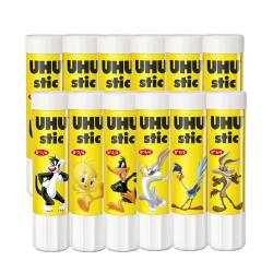 Pack de 12 tubes UHU 21 gr Looney tunes