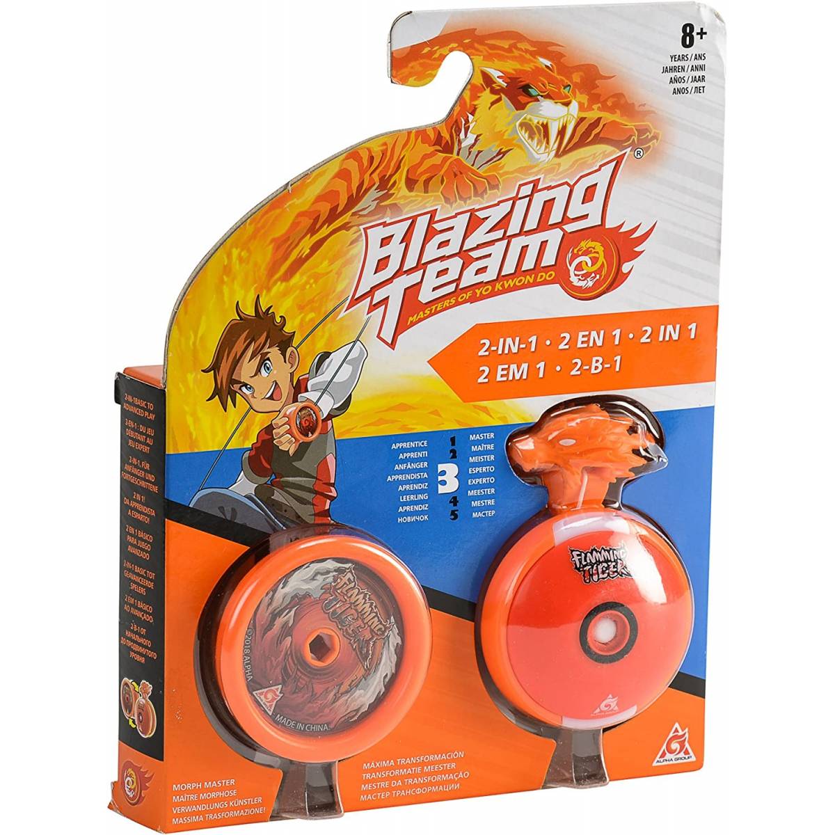 Yo-yo Blazing Team 2 en 1 Niveau 3 Scarlet Lion et Flaming Tiger