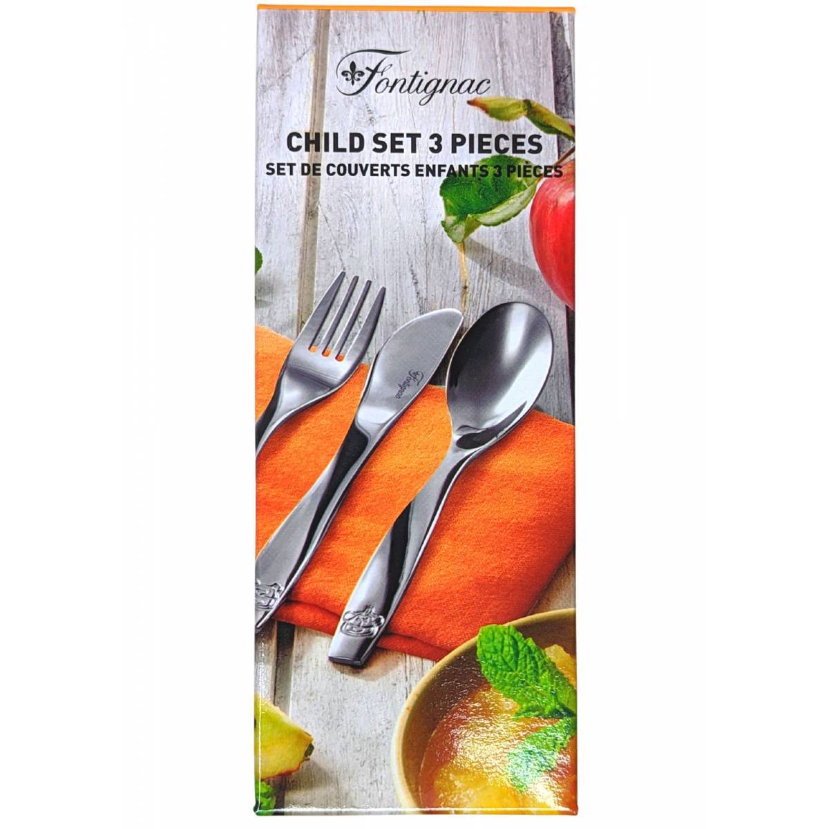 Fontignac Set 18 Couverts Enfants 6 cuilléres, 6 fourchettes et 6 Couteaux
