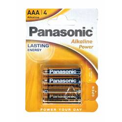 PANASONIC - Pile alcaline LR03 AAA 1,5V Bronze Blister de 4 piles