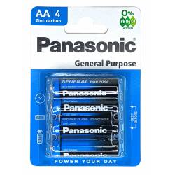 Piles Panasonic AA LR6 1.5V Zinc - Pack de 4
