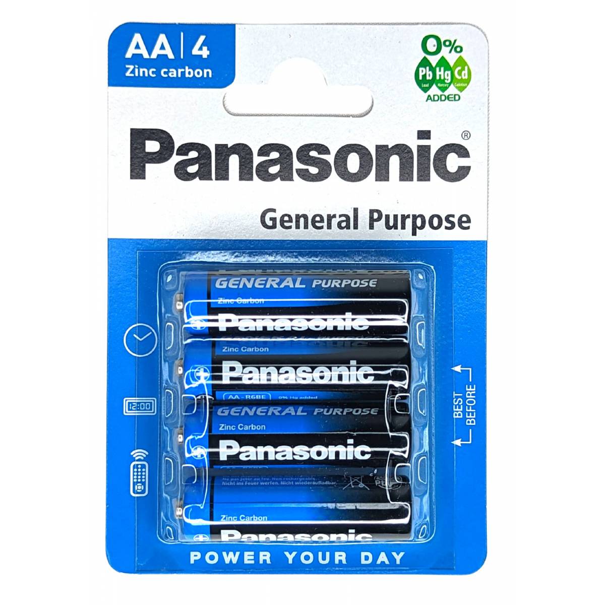 Piles Panasonic AA LR6 1.5V - Pack de 4 - MaxxiDiscount