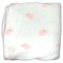 Couverture bébé fille motif Lapin 100x150 cm Blanc / Rose