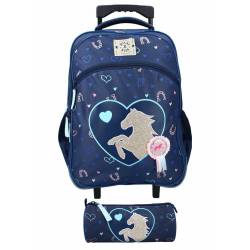 Wheeled School Bag Pack + Milky Kiss Kit