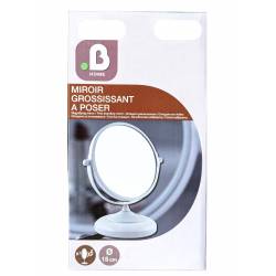 Double Sided Magnifying Mirror to stand x5 x 1 Ø15cm BHome