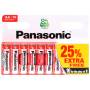 Pack of 10 AA R6 - 1.5V Zinc Carbon PANASONIC Batteries