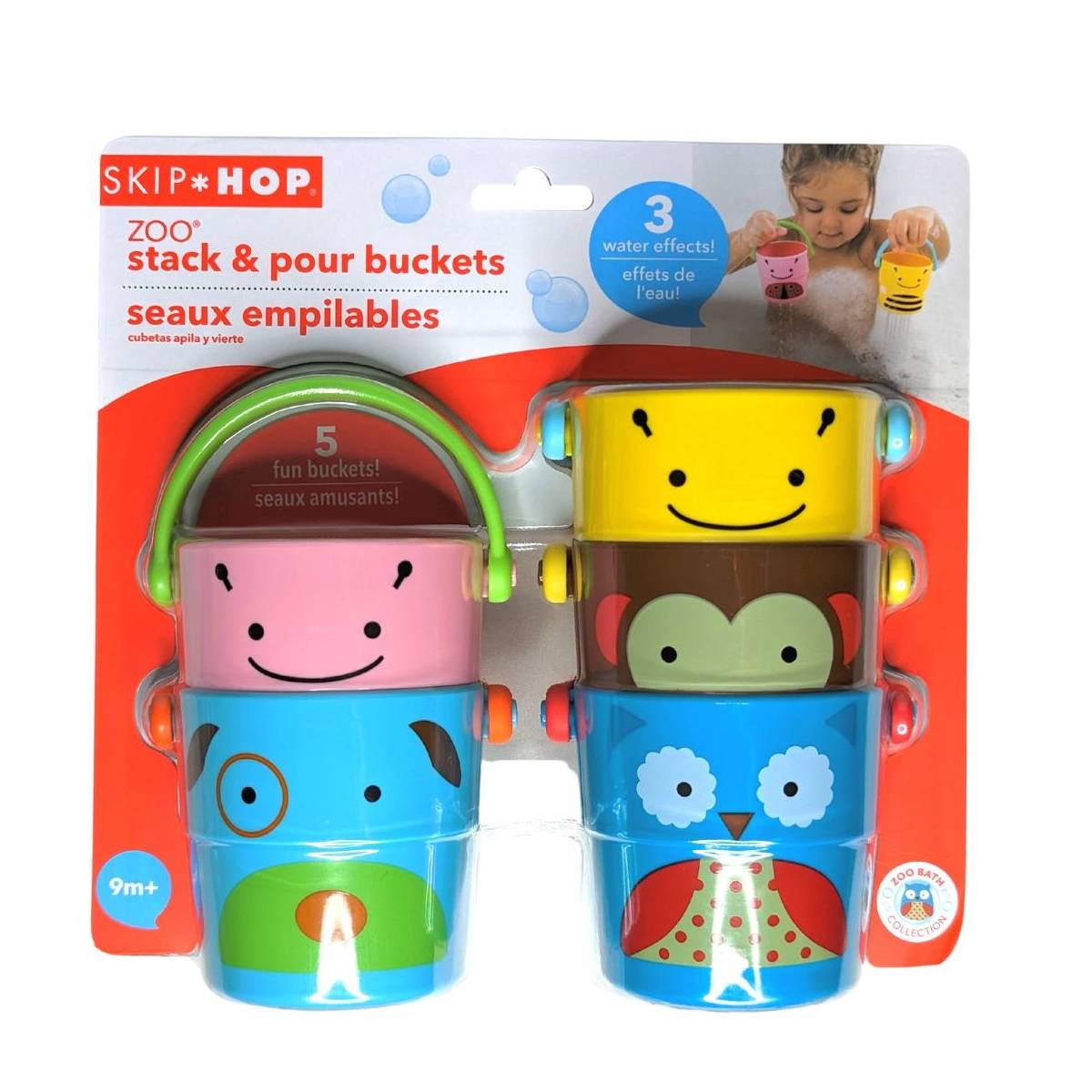 Baby Bath Toy 9m+ Stackable Buckets SKIP*HOP ZOO®