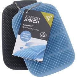Joseph Joseph 85155 Cleantech 100% Recyclable Washing-Up Scrubber (2-Pack) - Blue/Grey