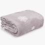 Fleece blanket 130 x 160 cm 100% polyester snowflake