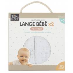 2er-Set Baby-Pucktücher aus Baumwolle, 70 x 70 cm, Tom & Zoé