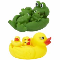 Lot de 4 jouets de bain Tom & Zoé canard / grenouille