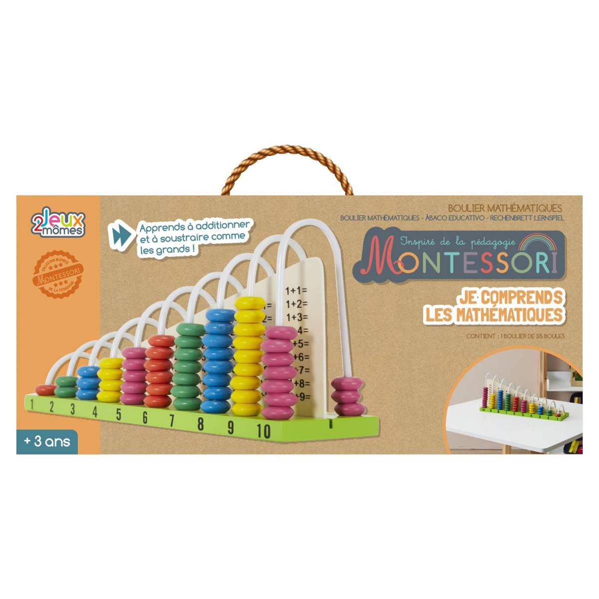 Abacus Ich verstehe Mathematikspiele 2 Monate Montessori