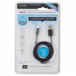 Cable Iphone Charge Ultra Rapide 2.4A & Sync BE MIX