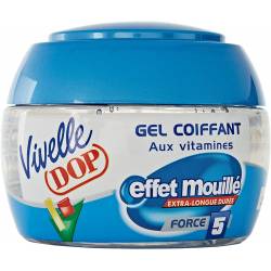 VIVELLE DOP - Gel Coiffant aux Vitamines Effet Mouillé Force 5 Pour Homme - 150 ml