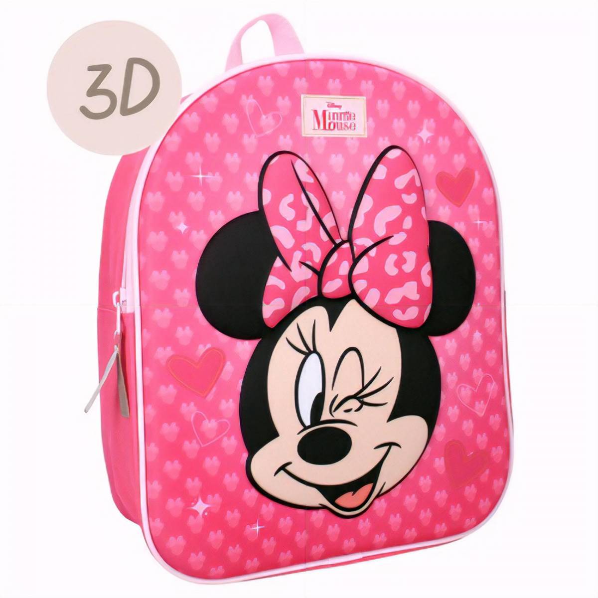 3D Minnie Mouse hört nie auf zu lachen Kindergartenrucksack 32 cm