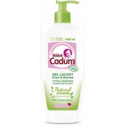 Baby Cadum Natural Caress Gel Detergente Biologico con Aloe Vera Biologica 400ml