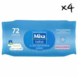 Mixa Baby Ultra-Soft-Tücher mit Reinigungswasser, 4x72er-Packung