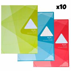 Set of 10 notebooks 24 x 32 cm 96 pages Small tiles