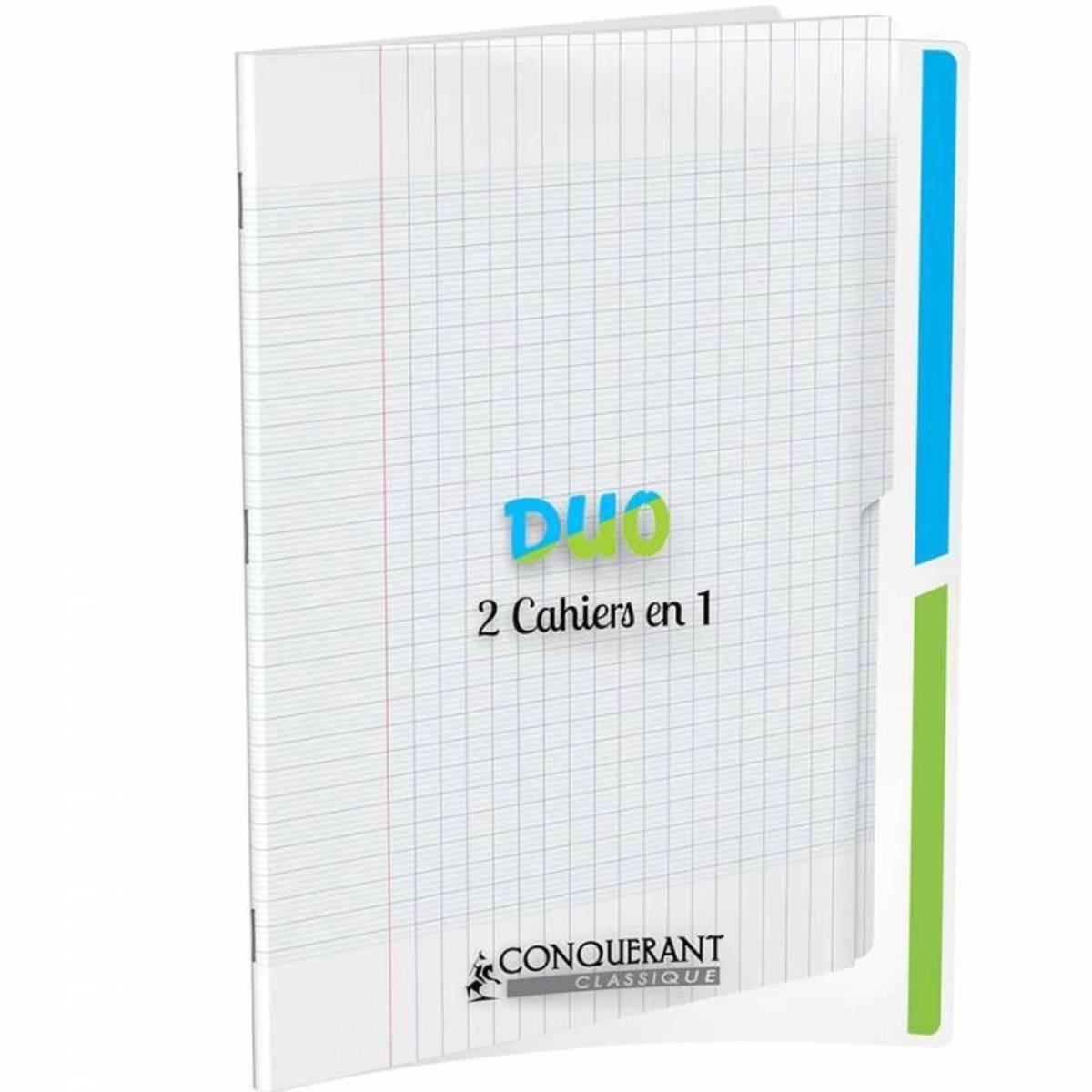 2 notebooks in 1 Conquerant Classic DUO 24 x 32 cm
