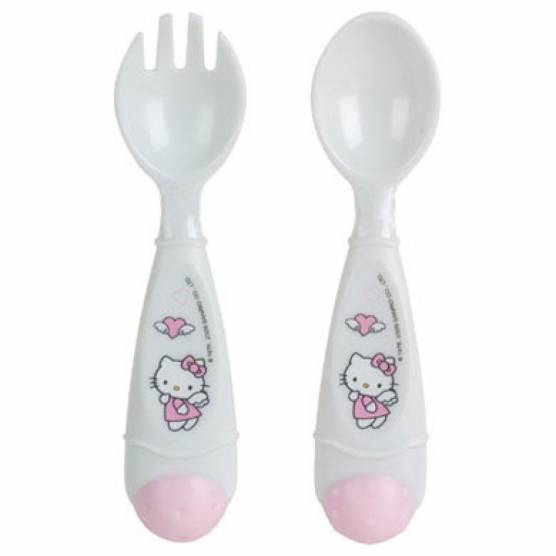 Hello Kitty Baby - couverts ergonomique (cuillère et fourchette)