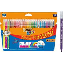 BIC Kids Kid Farbmarkierungen - Karton mit 15 + 3 Leuchtstofflampen enthalten